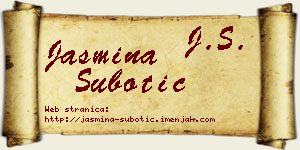 Jasmina Subotić vizit kartica